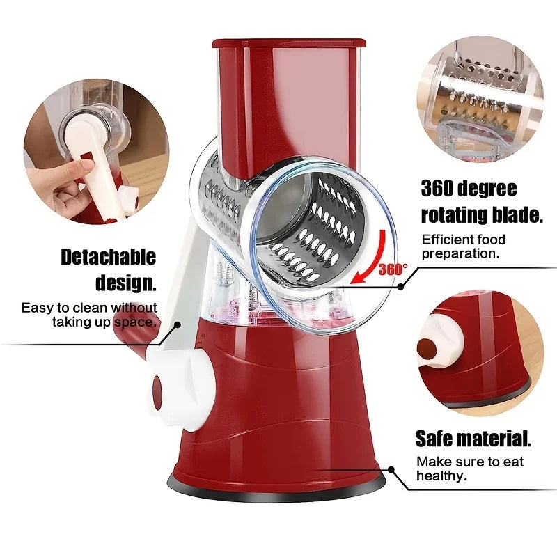 Vegetable Cutter & Slicer with Drums